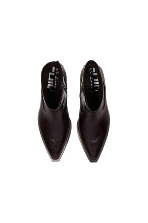 Botines Chika10 Señora Marrón Punta Afilada Tacón Ancho NAZARET04
