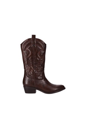Botas CHIKA10 Mujer Marrón Estilo Cowboy ISKIA04