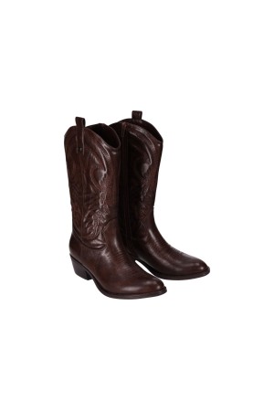 Botas CHIKA10 Mujer Marrón Estilo Cowboy ISKIA04