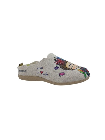 ZAP DESCALZA CUQUE RISA BEIGE