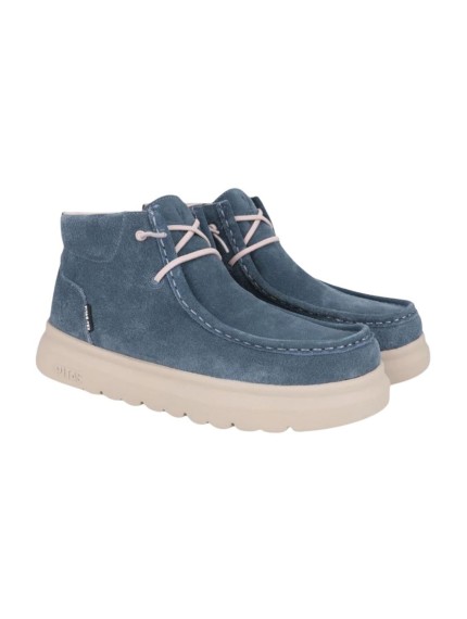 BOTA SEÑORA PITAS AZUL