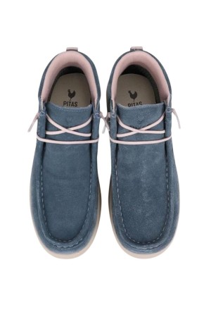 BOTA SEÑORA PITAS AZUL