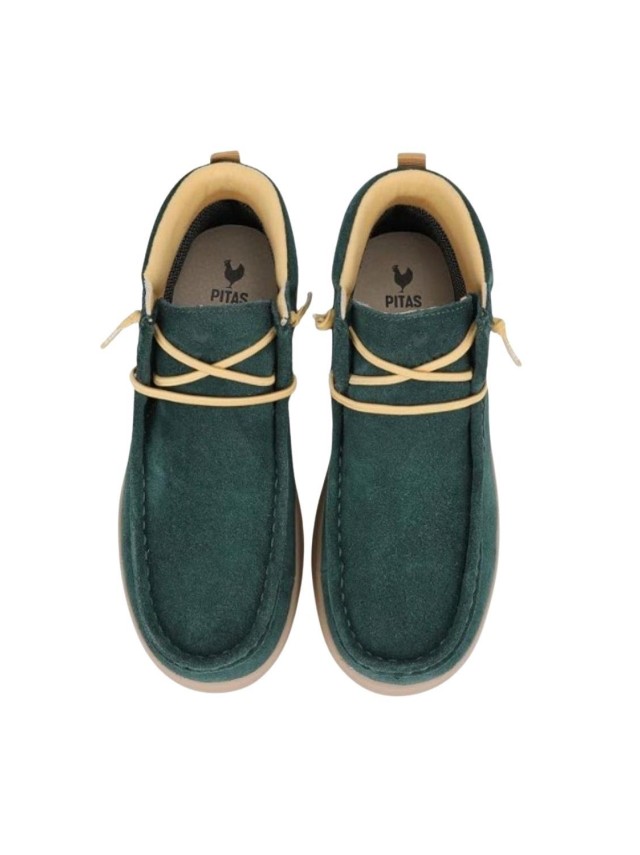 BOTA SEÑORA PITAS VERDE OSCURO