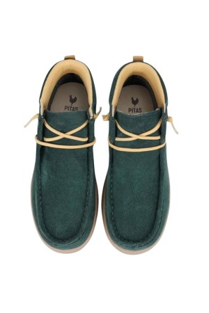 BOTA SEÑORA PITAS VERDE OSCURO