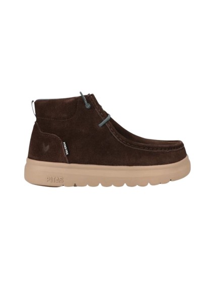 BOTA SEÑORA PITAS MARRON OSCURO