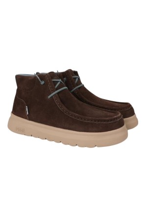 BOTA SEÑORA PITAS MARRON OSCURO