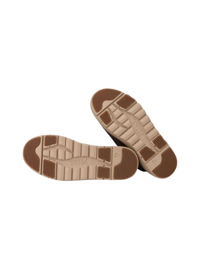 BOTA SEÑORA PITAS MARRON OSCURO