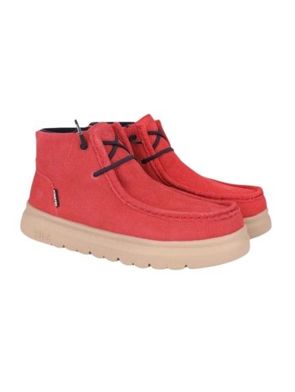 BOTA SEÑORA PITAS ROJO