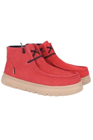 BOTA SEÑORA PITAS ROJO