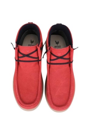 BOTA SEÑORA PITAS ROJO