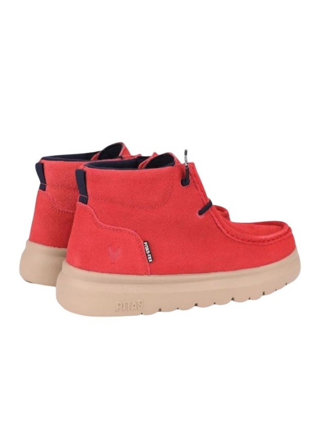 BOTA SEÑORA PITAS ROJO