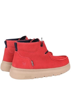 BOTA SEÑORA PITAS ROJO