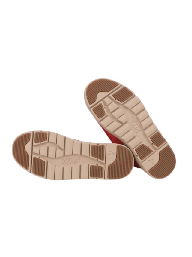 BOTA SEÑORA PITAS ROJO