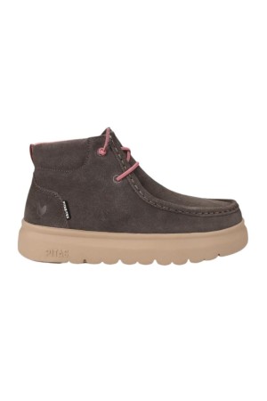 BOTA SEÑORA PITAS GRIS OSCURO