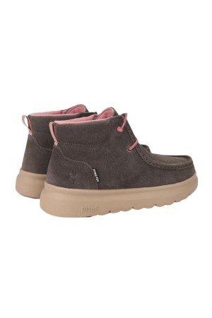 BOTA SEÑORA PITAS GRIS OSCURO