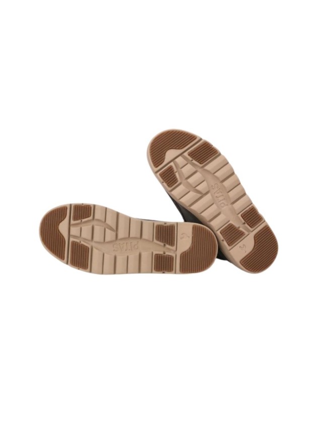 BOTA SEÑORA PITAS GRIS OSCURO