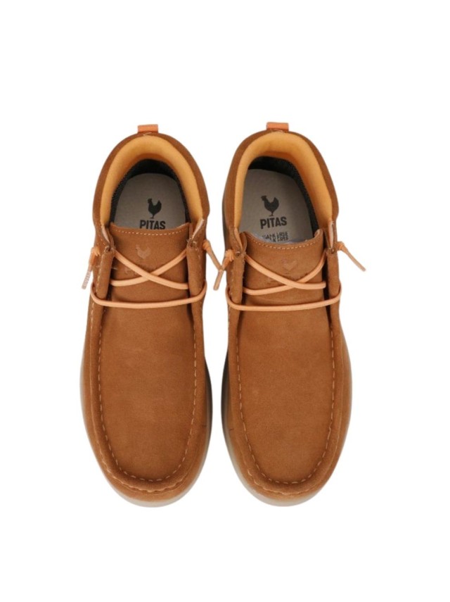 BOTA SEÑORA PITAS MARRRON MEDIO