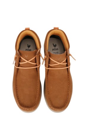 BOTA SEÑORA PITAS MARRRON MEDIO
