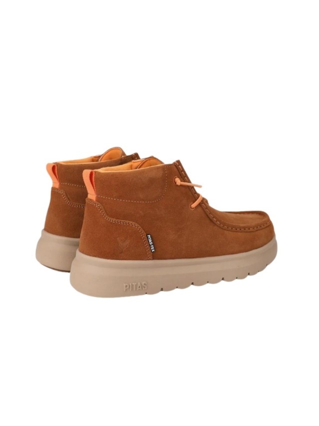 BOTA SEÑORA PITAS MARRRON MEDIO