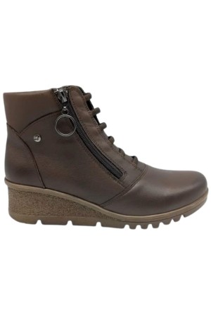BOTIN CREMALLERA LATERAL MARRON