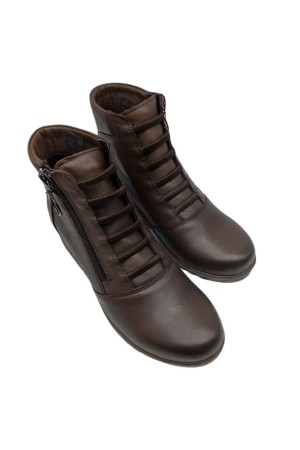 BOTIN CREMALLERA LATERAL MARRON