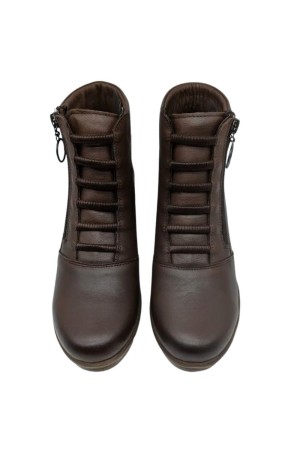 BOTIN CREMALLERA LATERAL MARRON