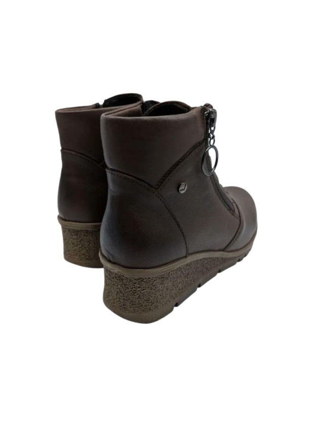 BOTIN CREMALLERA LATERAL MARRON