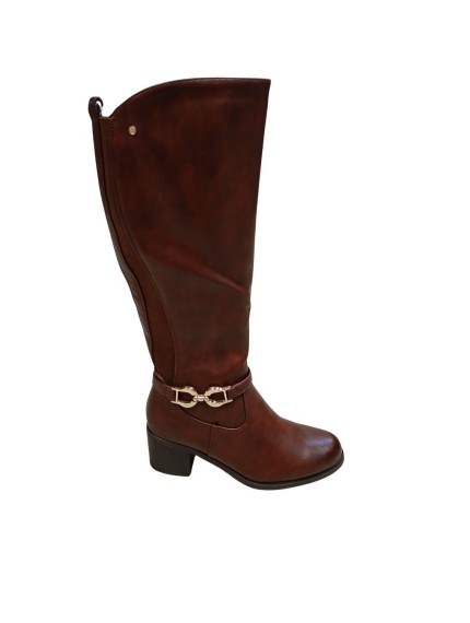 BOTA ALTA MUJER MARRON OSCURO