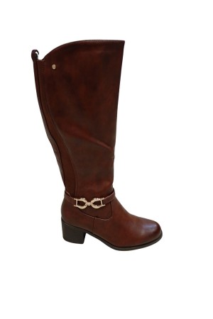 BOTA ALTA MUJER MARRON OSCURO