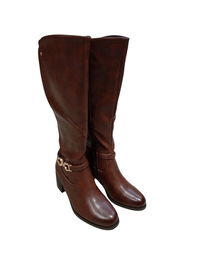 BOTA ALTA MUJER MARRON OSCURO