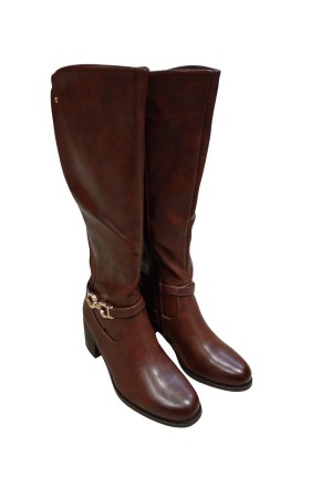 BOTA ALTA MUJER MARRON OSCURO