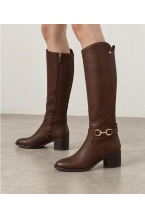 BOTA ALTA MUJER MARRON OSCURO
