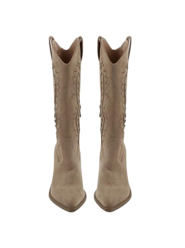BOTA COWOY BORADADA ANTE BEIGE