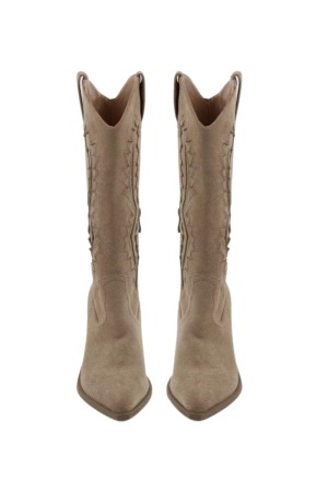 BOTA COWOY BORADADA ANTE BEIGE