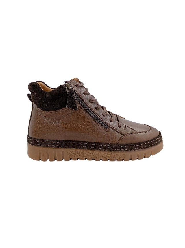 BOTIN AFELPADO CREMALLERA MARRON