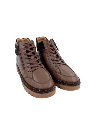 BOTIN AFELPADO CREMALLERA MARRON